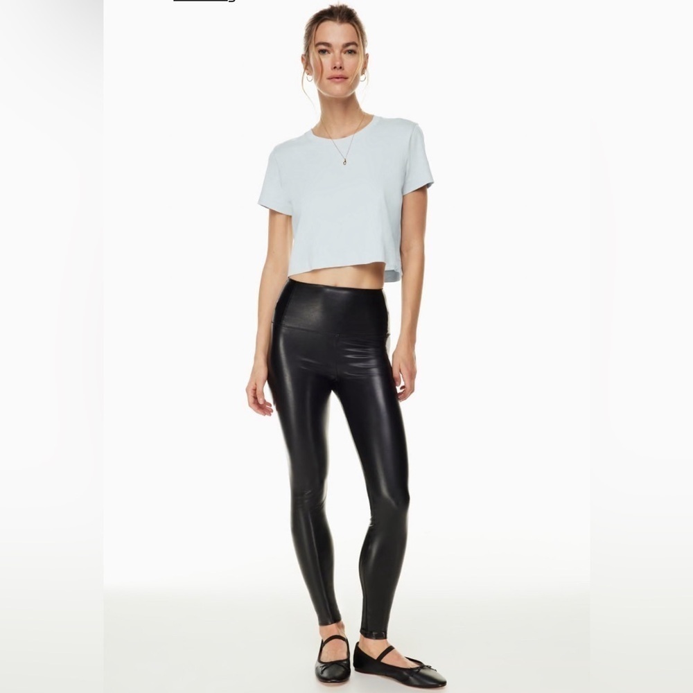 ARITZIA WILFRED FREE DARIA black vegan leather pant (size S)